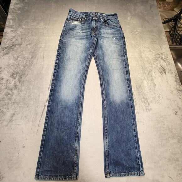 Guess Jeans Mens 29x33 Huntington Straight Fit Distressed Denim Pants - Picture 1 of 11